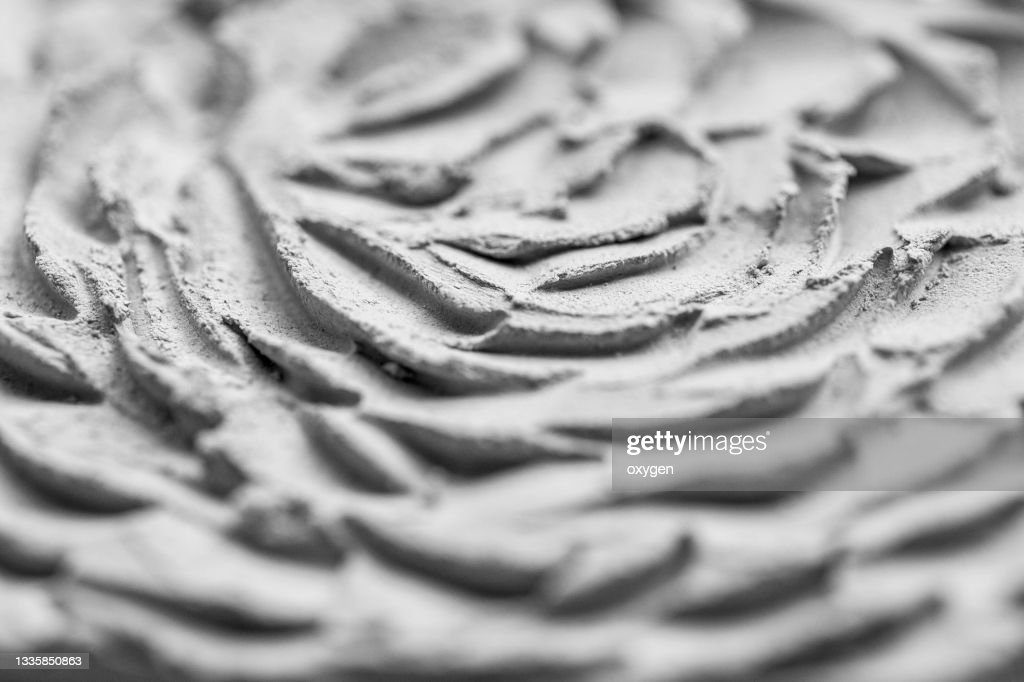 stone abstract ceramic clay macro texture background, pattern abstract wave wallpaper texture - arcilla gris fotografías e imágenes de stock