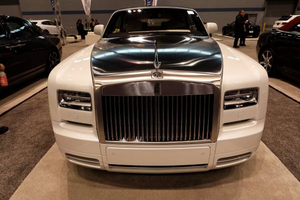 Rolls Royce Phantom Drophead Coupe is on display at the 110th Annual Chicago Auto Show at McCormick Place in Chicago, Illinois on February 8, 2018.