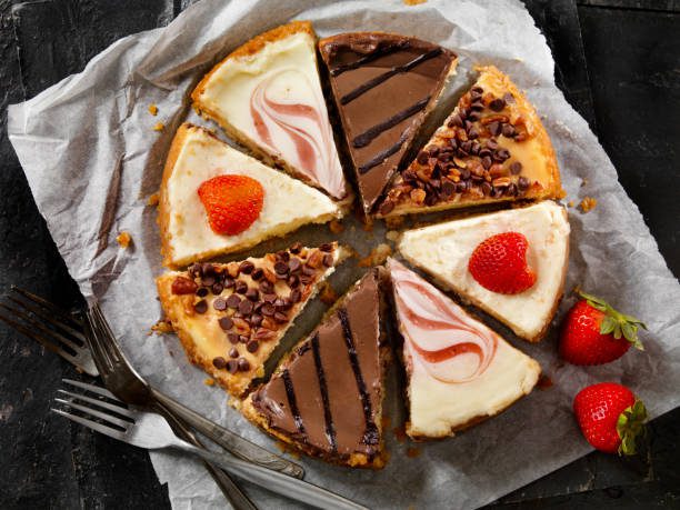 ¿cuál es tu tipo favorito de tarta de queso - tarta fotografías e imágenes de stock